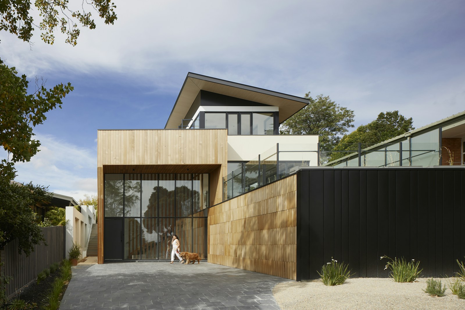 Northline project page showing a modern timber house